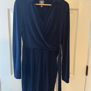 Vince Camuto Deep Blue Long Sleeve Dress